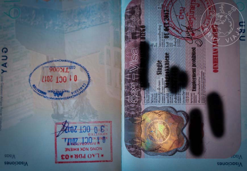 Visa de Laos.