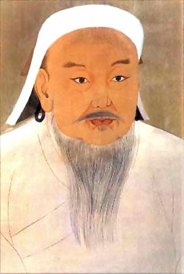 Retrato de Gengis Khan por un pintor anónimo de la corte Yuan.Fuente: Wikipedia