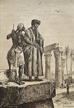 Ibn Battuta en Egipto. Ilustración por Léon Benett.