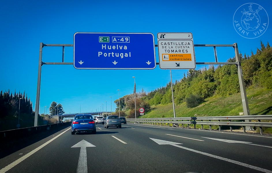 Autovía del Mediterráneo en España camino a Portugal.