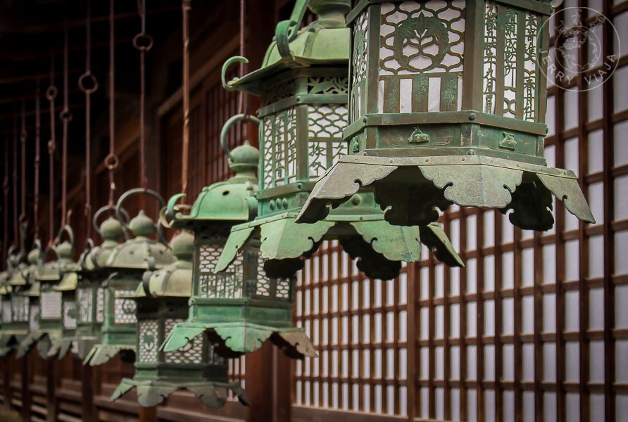 Linternas de bronce del Templo Kasuga-taisha, Nara, Japon
