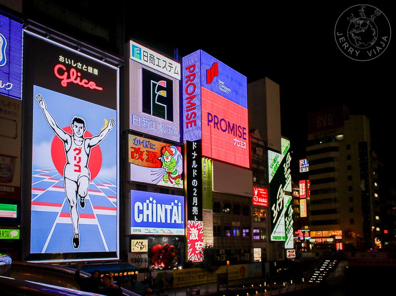 Cartel led de Glicoman en Dotonbori, Osaka, Japón