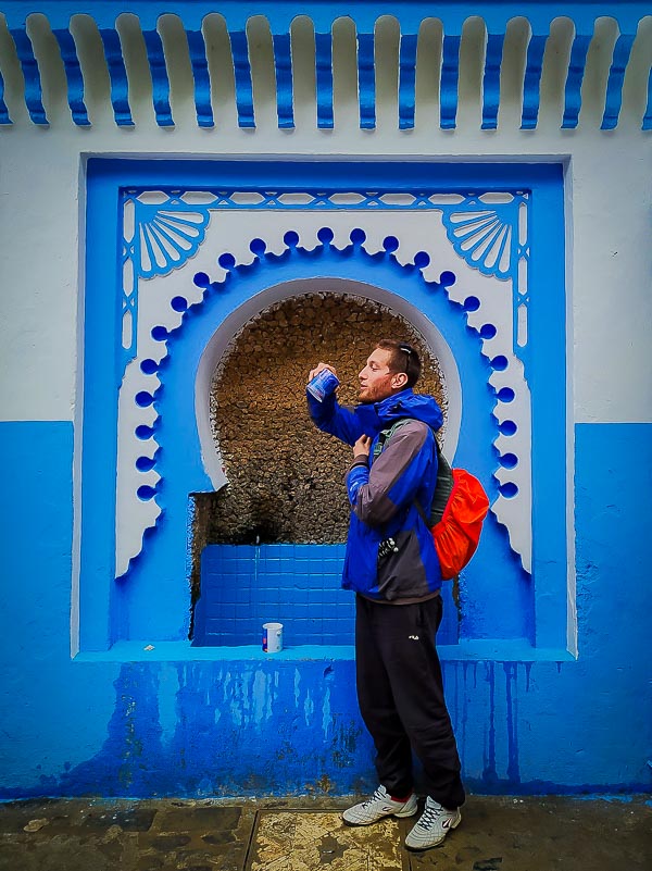 Fuente agua chefchaouen, Marruecos