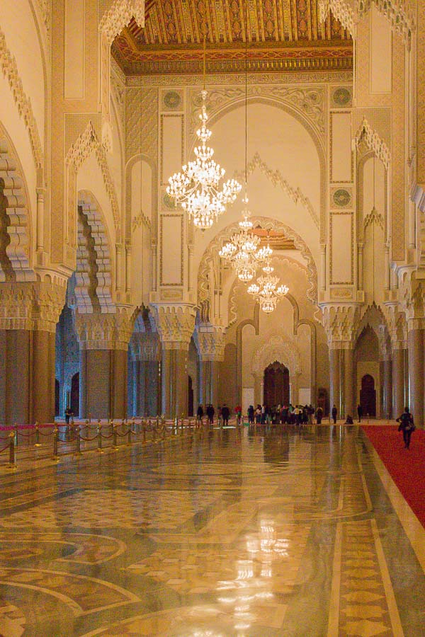 Sala de Oraciones de Mezquita de Hasan II, Casablanca, Marruecos