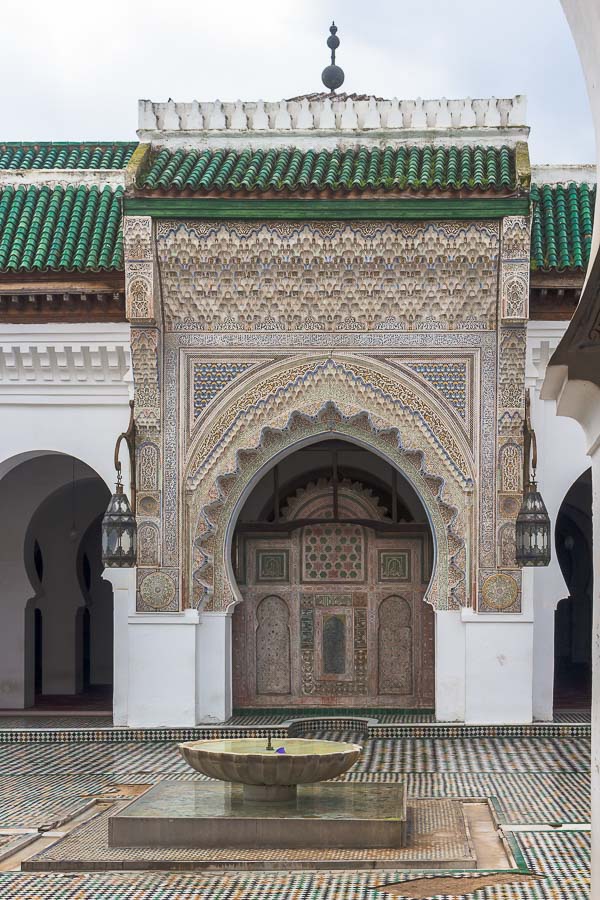 Patio interior de la Mezquita y Madraza Al Karaouine. Fez