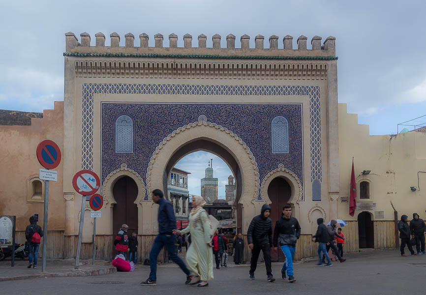 Bab Boujeloud - La Puerta Azul. Fez, Marruecos