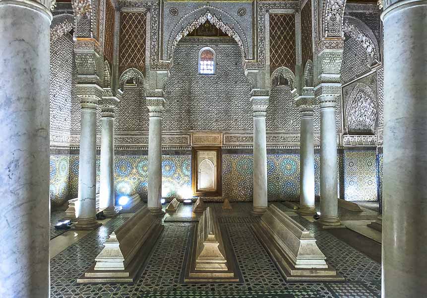 tumba de los Saadíes, Marrakech, Marruecos