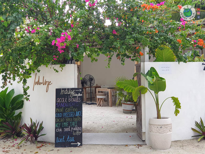 Thulusdoo indulge cafe restaurant. Maldives Islands