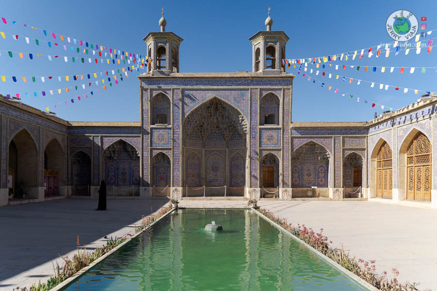 iran middle east shiraz pink mosque